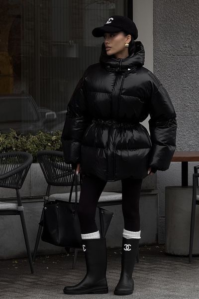 copy_copy_Пуховик Jadone Fashion Айс ONE SIZE чорний Айс фото