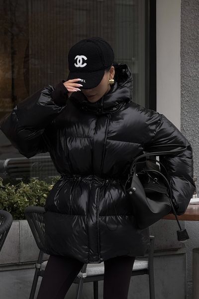 copy_copy_Пуховик Jadone Fashion Айс ONE SIZE чорний Айс фото