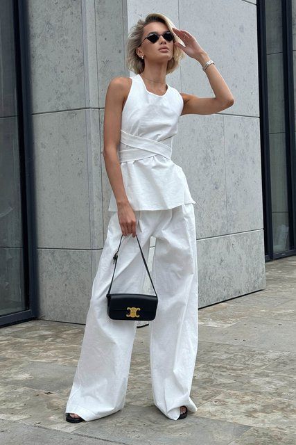 Стильний костюм Jadone Fashion Макі Велет XS білий Маки Велет фото