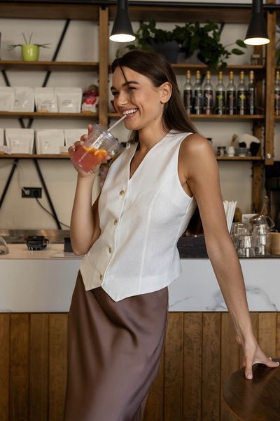 Стильний жіночий жилет Jadone Fashion Манго білий Манго фото