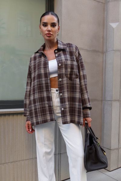 Рубашка Jadone Fashion Сьют коричнева Сьют фото