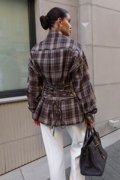 Рубашка Jadone Fashion Сьют коричнева Сьют фото