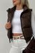 Укорочений Жилет Jadone Fashion Скай шоколад Скай фото 7