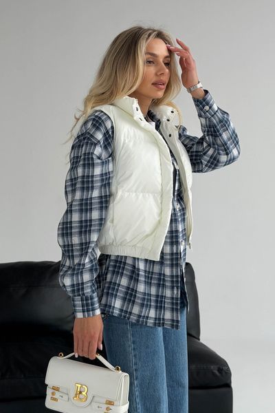 Укорочений Жилет Jadone Fashion Скай молоко Скай фото