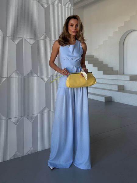 Костюм Jadone Fashion Макі Велет XS блакитний Анна фото