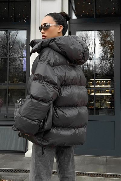 Пуфер Jadone Fashion Тайм ONE SIZE графіт Тайм фото