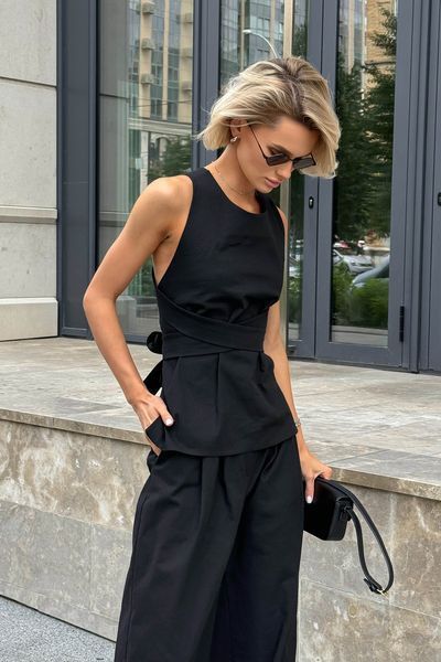 Стильний костюм Jadone Fashion Макі Велет XS чорний Маки Велет фото