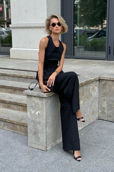 Стильний костюм Jadone Fashion Макі Велет XS чорний Маки Велет фото