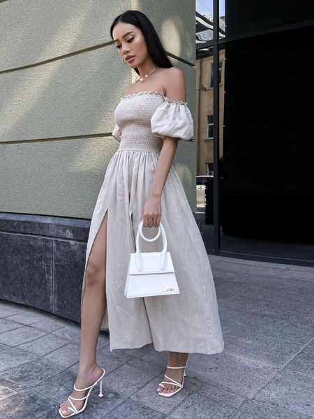 Сукня Jadone Fashion Мона L-XL бежева Мона бежевое фото