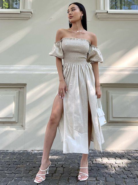 Сукня Jadone Fashion Мона L-XL бежева Мона бежевое фото