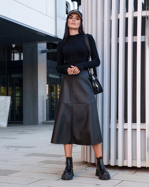 Стильна спідниця Jadone Fashion Арна S чорна Арна черная фото