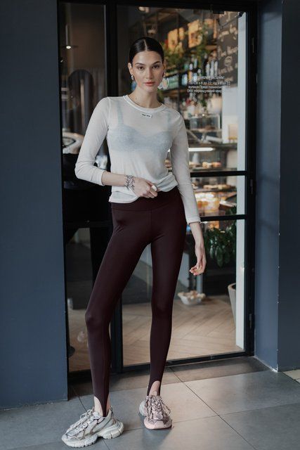 Леггинсы Jadone Fashion Шейм L шоколад Шейм фото