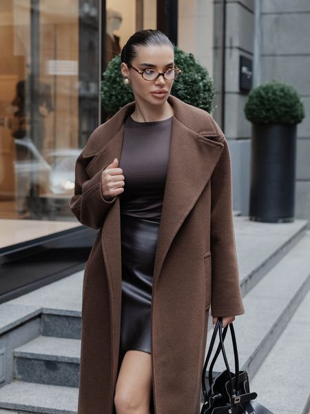 Пальто Jadone Fashion Селін шоколад Селін фото