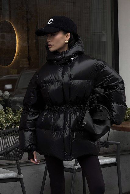 Пуховик Jadone Fashion Айс ONE SIZE чорний Айс фото