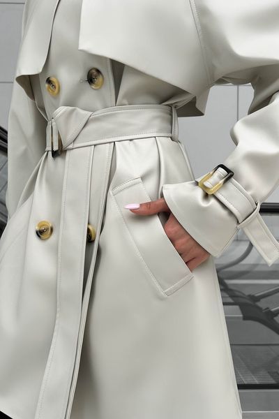 Тренч Jadone Fashion Некст укорочений білий Некст укороченный белый фото