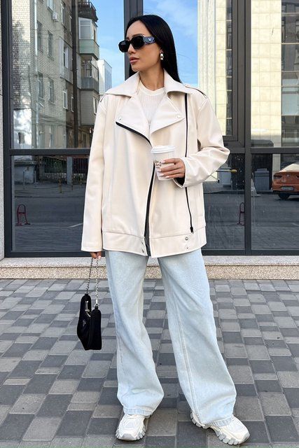 Куртка Jadone Fashion Дербі S-M белая Дерби белая фото